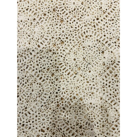Zara Woman Ivory Lace Maxi Skirt Small Sheer Crochet Overlay High Waist Boho - Picture 6 of 16